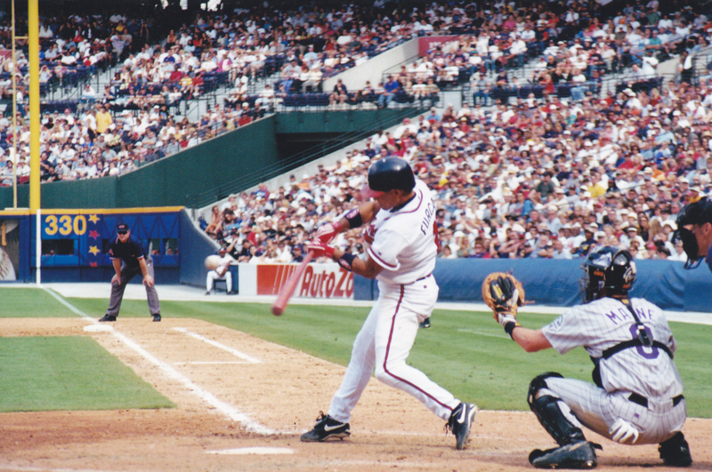 I want to reiterate I had absolutely no idea what I was doing with my camera. It’s a miracle I captured the ball on this Rafael Furcal swing.